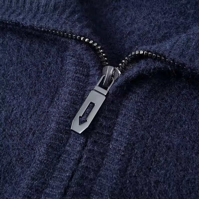 100% CASHMERE QUARTER ZIP SWEATER