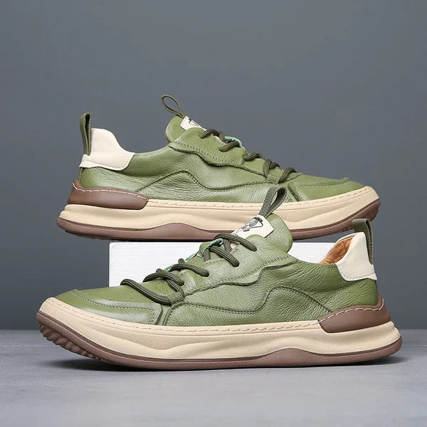 High-Sole Leather Shoes